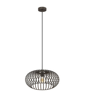 Max Wire Frame Pendant Ceiling Light Brown 1x E27-2
