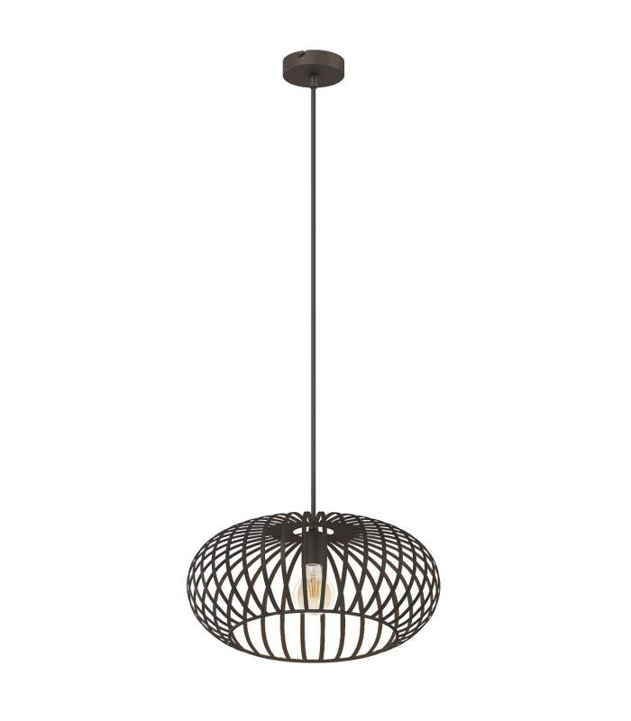 Max Wire Frame Pendant Ceiling Light Brown 1x E27-2