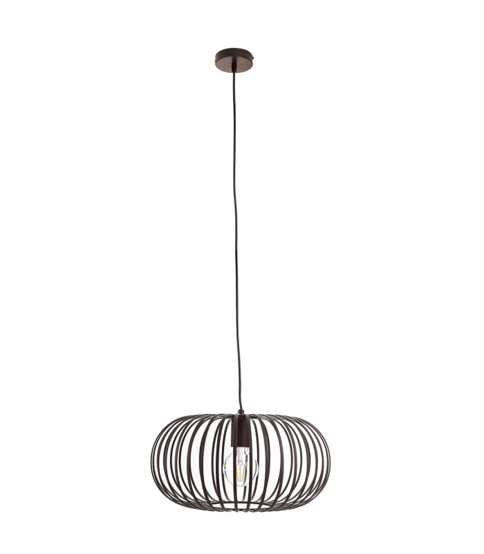 Max Wire Frame Pendant Ceiling Light Brown 1x E27-3