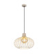 Mateo Wire Frame Pendant Ceiling Light Creme Coloured Matt 1x E27-1