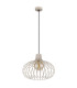 Mateo Wire Frame Pendant Ceiling Light Creme Coloured Matt 1x E27-2
