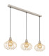 Mateo Bar Pendant Ceiling Light Creme Coloured Matt 3x E27-1