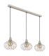 Mateo Bar Pendant Ceiling Light Creme Coloured Matt 3x E27-2