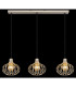 Mateo Bar Pendant Ceiling Light Creme Coloured Matt 3x E27-5
