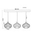 Mateo Bar Pendant Ceiling Light Creme Coloured Matt 3x E27-7