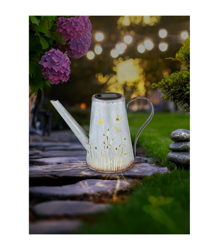 Solarleuchte Outdoor Lighting Blue Antique IP44 Watering Can LED 3000K-5