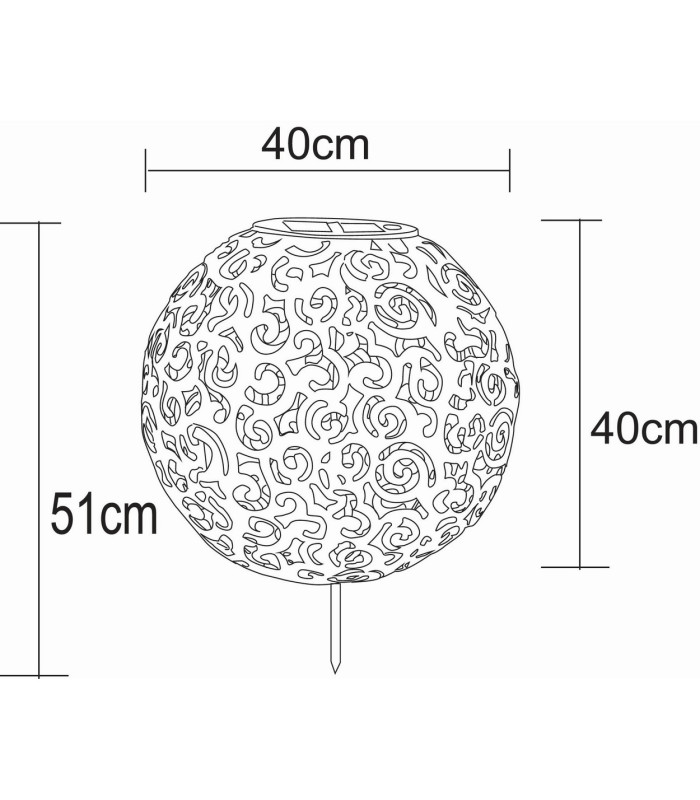 Solarleuchte Outdoor Lighting Silver Colored IP44 LED 3000K-6