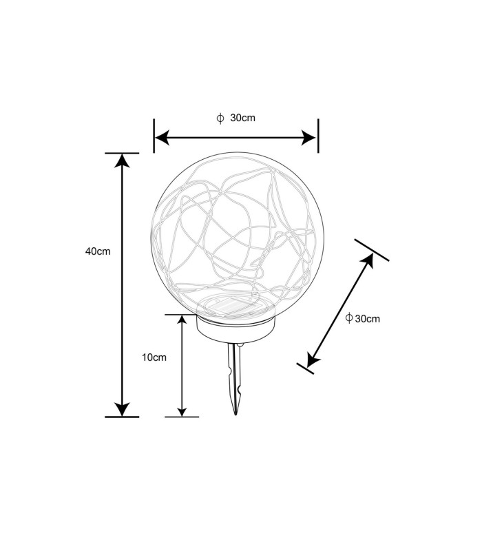 Solarleuchte Outdoor Lighting Plastic IP44 50x LED 3000K-5
