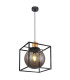 Hilko Wire Frame Pendant Ceiling Light Matt Black 1x E27-1