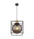 Hilko Wire Frame Pendant Ceiling Light Matt Black 1x E27-3