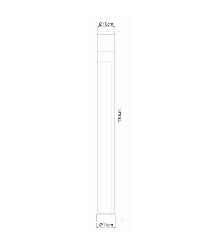 Nexa Outdoor Bollard Grey IP44 LED 3000K-2