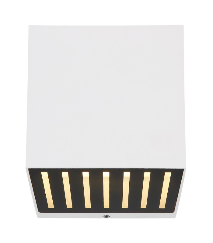 Illi Outdoor Up Down Wall Lamp White Matt IP54 Clear Glass Shade LED 3000K-3