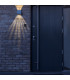 Illi Outdoor Up Down Wall Lamp White Matt IP54 Clear Glass Shade LED 3000K-4