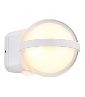 Illi Outdoor Globe Wall Lamp White Matt IP54 LED 3000K-1