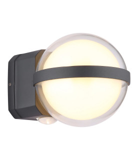 Illi Outdoor Globe Wall Lamp Anthracite IP54 LED 3000K-1