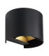 Veronika Outdoor Up Down Wall Lamp Matt Black IP54 Clear Glass Shade LED 3000K-1
