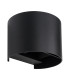 Veronika Outdoor Up Down Wall Lamp Matt Black IP54 Clear Glass Shade LED 3000K-2