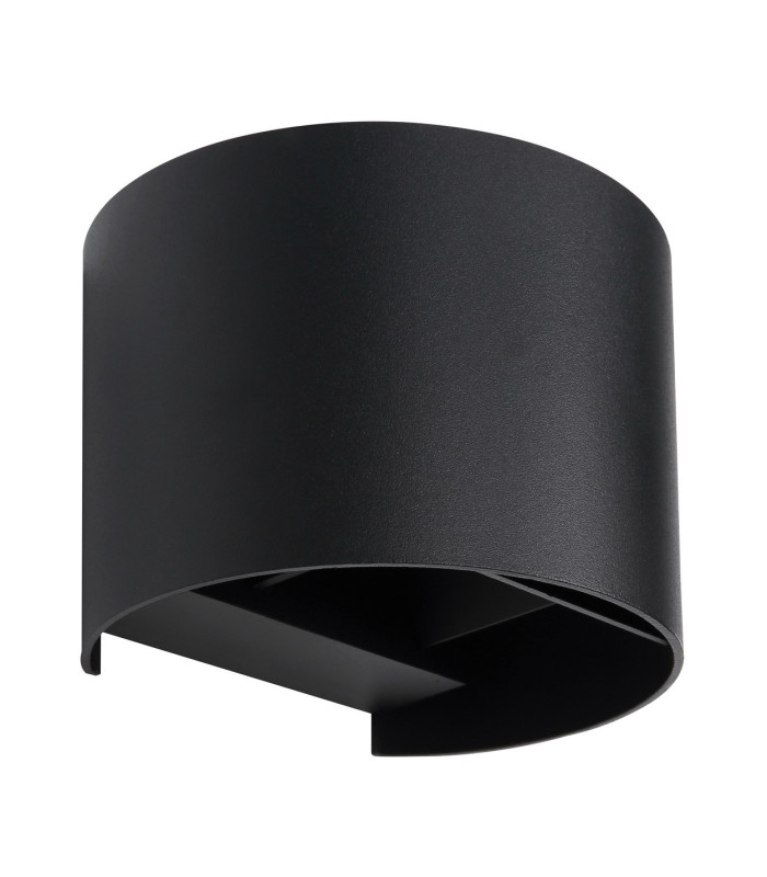 Veronika Outdoor Up Down Wall Lamp Matt Black IP54 Clear Glass Shade LED 3000K-2