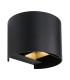 Veronika Outdoor Up Down Wall Lamp Matt Black IP54 Clear Glass Shade LED 3000K-4