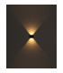 Veronika Outdoor Up Down Wall Lamp Matt Black IP54 Clear Glass Shade LED 3000K-5