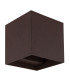 Veronika Outdoor Up Down Wall Lamp Rust Colored Matt IP54 Clear Glass Shade 2x LED 3000K-2