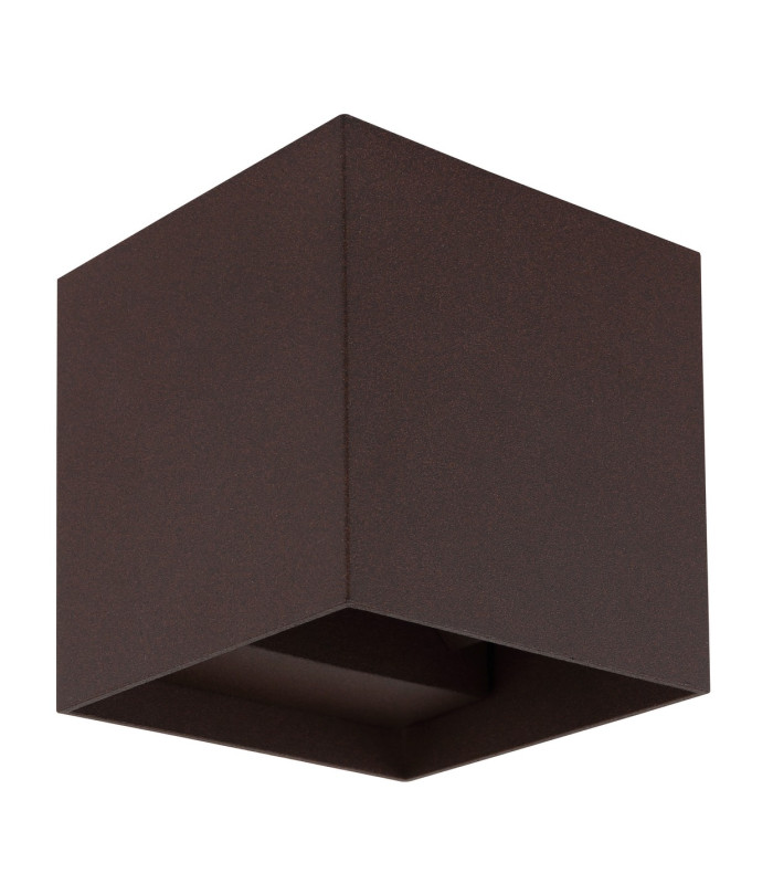 Veronika Outdoor Up Down Wall Lamp Rust Colored Matt IP54 Clear Glass Shade 2x LED 3000K-2