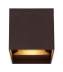 Veronika Outdoor Up Down Wall Lamp Rust Colored Matt IP54 Clear Glass Shade 2x LED 3000K-3