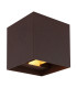 Veronika Outdoor Up Down Wall Lamp Rust Colored Matt IP54 Clear Glass Shade 2x LED 3000K-5