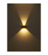 Veronika Outdoor Up Down Wall Lamp Rust Colored Matt IP54 Clear Glass Shade 2x LED 3000K-6