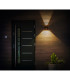 Veronika Outdoor Up Down Wall Lamp Rust Colored Matt IP54 Clear Glass Shade 2x LED 3000K-7