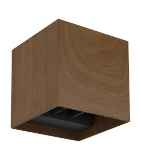 Veronika Outdoor Up Down Wall Lamp Wood Look Dark IP54 2x LED 3000K-2