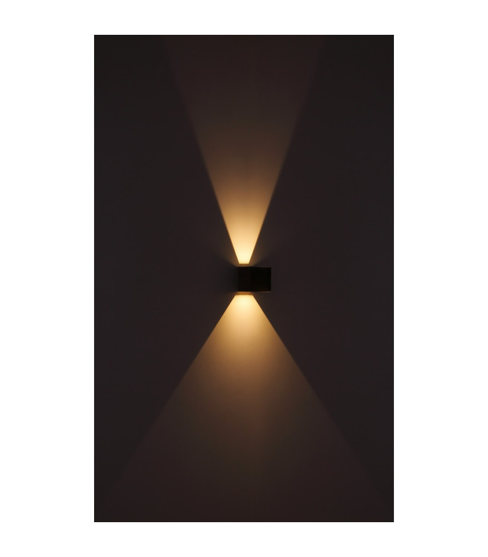 Veronika Outdoor Up Down Wall Lamp Wood Look Dark IP54 2x LED 3000K-5