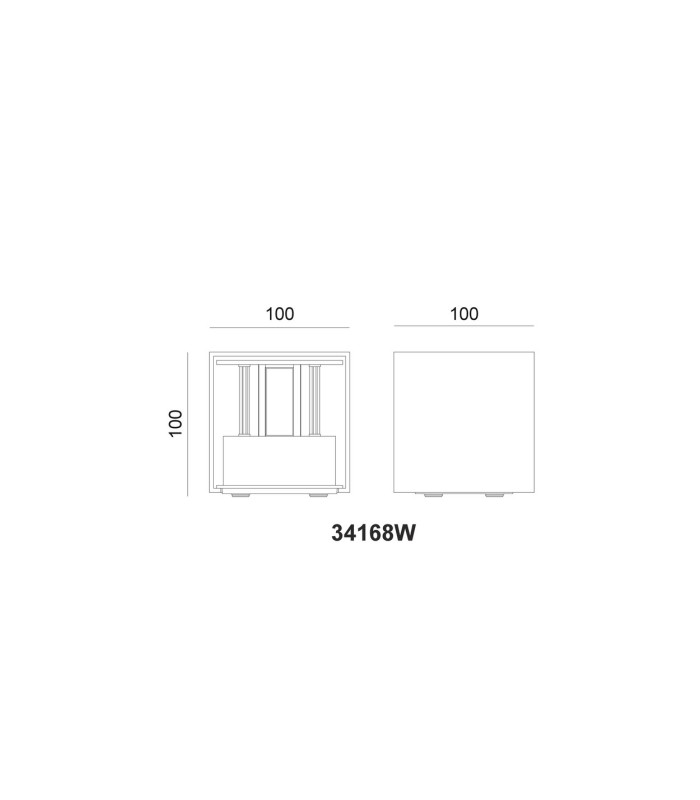 Veronika Outdoor Up Down Wall Lamp Wood Look Dark IP54 2x LED 3000K-9