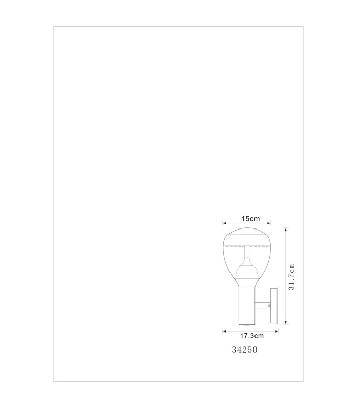 Callisto Outdoor Modern Wall Lamp Stainless Steel IP44 LED 3000K-4