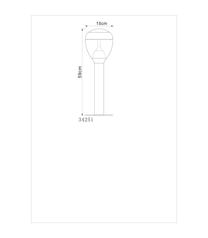 Callisto Outdoor Bollard Stainless Steel IP44 LED 3000K-4