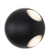 Slice Outdoor Modern Wall Lamp Matt Black IP54 Clear Glass Shade LED 3000K-1