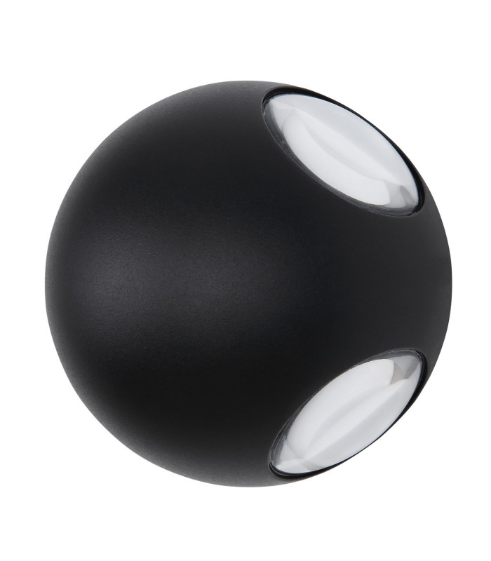 Slice Outdoor Modern Wall Lamp Matt Black IP54 Clear Glass Shade LED 3000K-2