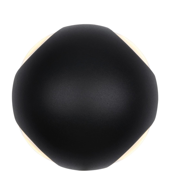 Slice Outdoor Modern Wall Lamp Matt Black IP54 Clear Glass Shade LED 3000K-3