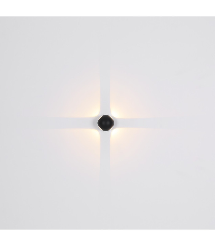 Slice Outdoor Modern Wall Lamp Matt Black IP54 Clear Glass Shade LED 3000K-6