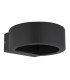 Slice I Outdoor Up Down Wall Lamp Matt Black IP54 Clear Glass Shade LED 3000K-2