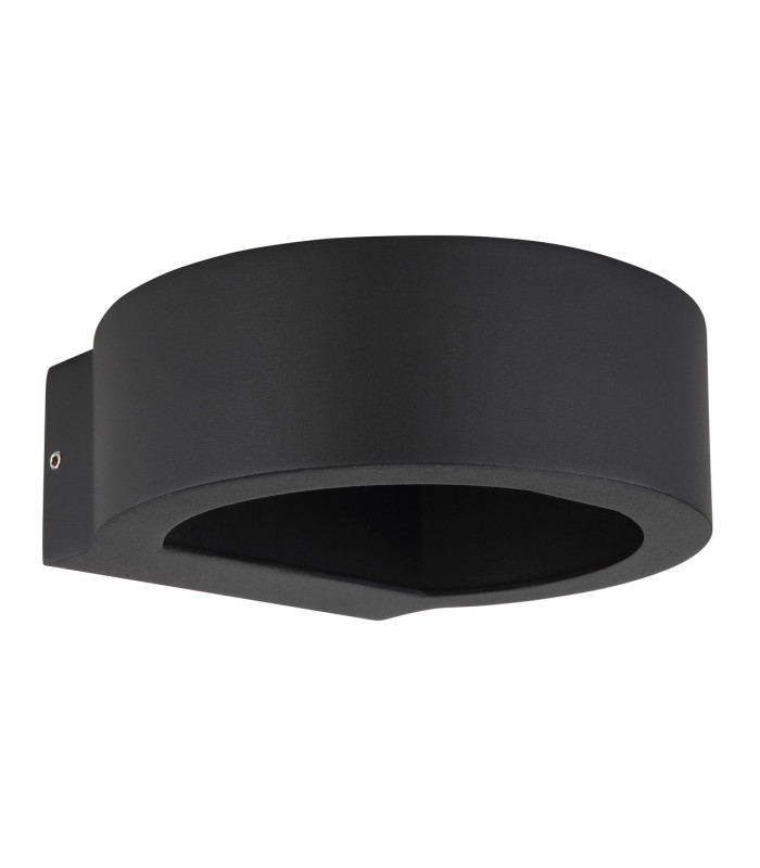 Slice I Outdoor Up Down Wall Lamp Matt Black IP54 Clear Glass Shade LED 3000K-2
