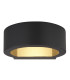 Slice I Outdoor Up Down Wall Lamp Matt Black IP54 Clear Glass Shade LED 3000K-3