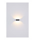 Slice I Outdoor Up Down Wall Lamp Matt Black IP54 Clear Glass Shade LED 3000K-5