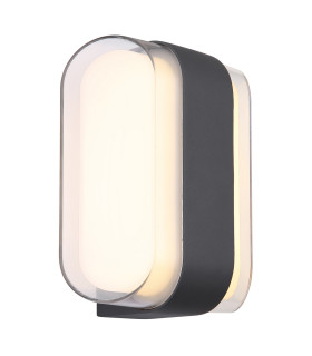Plixon Outdoor Modern Wall Lamp Anthracite Matt IP54 Left Right LED 3000K-1