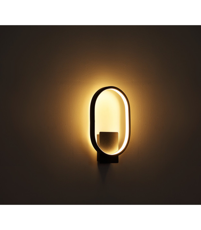 Naggy Outdoor Modern Wall Lamp Matt Black IP44 LED 3000K-4