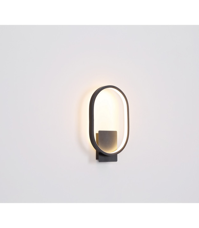 Naggy Outdoor Modern Wall Lamp Matt Black IP44 LED 3000K-5