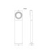 Oko Outdoor Bollard Matt Black IP44 LED 3000K-9
