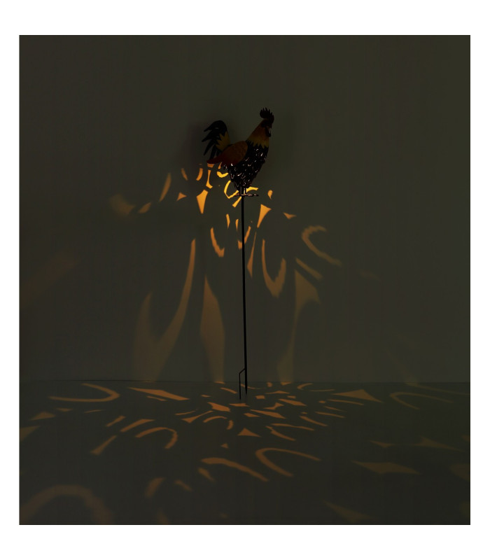 Solarleuchte Chicken Outdoor Lighting Brown IP44 Rooster On A Potato LED 3000K-5