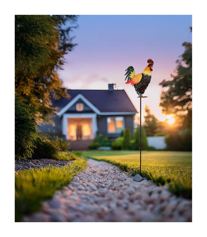 Solarleuchte Chicken Outdoor Lighting Brown IP44 Rooster On A Potato LED 3000K-6