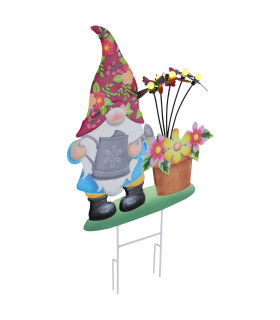 Solarleuchte Outdoor Lighting Colorful IP44 Gnome With Flowers And Butterflies 5x LED 3000K-1